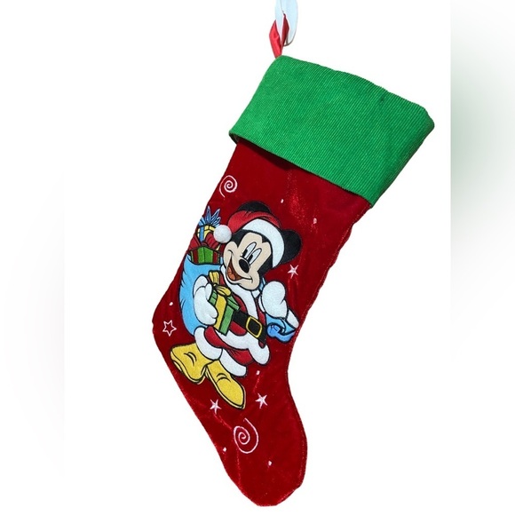 !!SOLD!!Disney Christmas Holiday Stocking, Mickey Mouse, Like New - Picture 2 of 3